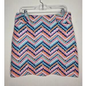 EP Pro blue pink chevron zig zag athletic golf skort skirt - 10